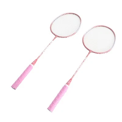 (Pink)2PCS Badminton Rackets Set For Outdoor Backyard Games Badminton Racke ZK