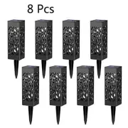 8pcs LED Solar Garden Lights Lawn Light for Patio Yard and Garden (Warm White)