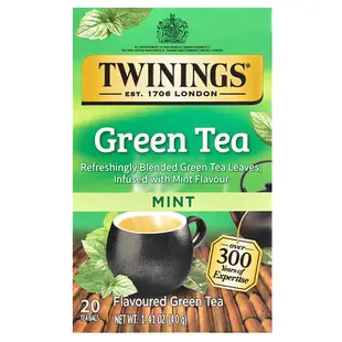 [iHerb] Twinings 綠茶，薄荷味，20 茶包，1.41 盎司（40 克）