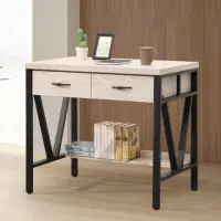 在飛比找momo購物網優惠-【MUNA 家居】洛可3尺鐵架書桌/共三色(電腦桌 書桌 辦
