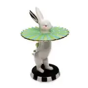 MacKENZIE CHILDS CIRQUE 10.25" RABBIT TALL DESSERT DISPLAY BNIB