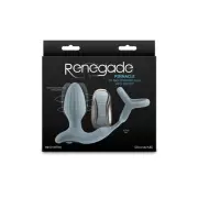 Renegade Pinnacle - Grey - Grey USB Rechargeable Vibrating Butt Plug with Coc...
