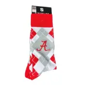 Strideline University of Alabama Argyle Crew Socks Crimson Tide Unisex