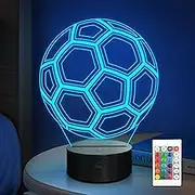 Soccer Night Light,Anywin Soccer Illusion Lamp with 16 Colors Changing Remote Control & Timmer & Dimmer for Bedroom Decor,Best Gifts of Christmas Birthday Award Commemorate for Boys Kids Teen