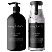 Luxury Bath Co. Body Wash and Bath Salt Bundle Japanese Ritual 2 Pack
