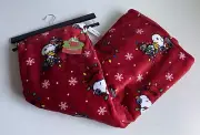 Snoopy Throw Velvet Soft Holiday Blanket Peanuts Christmas Lights 60 x 70” Red