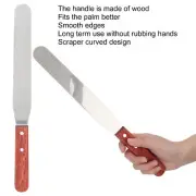 Metal Wax Spatulas Straight Stainless Steel Body Waxing Stick With Wooden Ha CHW