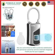 Fingerprint Lock with Key Backup, Smart keyless Waterproof Fingerprint Padloc...