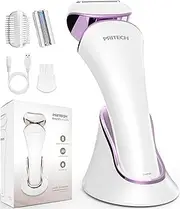 Electric Shaver for Women Lady Razor Bikini Trimmer Body Hair Removal for Legs and Armpits Painless Cordless Rechargeable Wet and Dry Purple and White