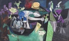Night Fishing at Antibes by Pablo Picasso as HIQU Art Print on Canvas