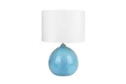 Marina Fun Ceramic Base Fabric Shade Table Lamp Light Blue