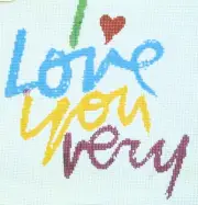 I Love You Very Hand Painted Needlepoint Canvas