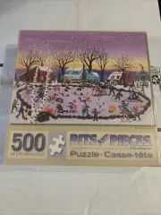 Bits and Pieces Jigsaw Puzzle (500 Piece) Pond Hockey - NEW