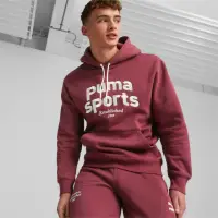 在飛比找momo購物網優惠-【PUMA】上衣 男款 長袖上衣 帽T 運動 歐規 紅 62