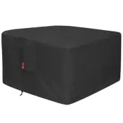 Gas Fire Pit Cover Square - Premium Patio Outdoor Cover Heavy Duty Fabric wit...