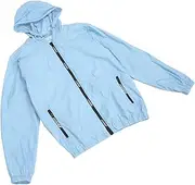 [DEKD] Cooling Jacket, Blue Cooling Fan Jacket 3 Levels Adjustable Multipurpose Fast Heat Dissipation with 2 Fans for Hot Weather Work for Men Women (2XL)