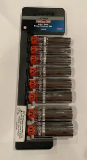 CHANNELLOCK Deep Socket Set 8 pc 1/2 Drive SAE Chrome TWN 346829