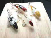 Set of 4 Cute Japanese Koi Fish Glass Hand Blown Craft handmade decor aquarium