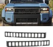 Fancemot LED Front Bumper Fog Lights White Daytime Running Lights (DRL) Amber Sequential Turn Signal Lights Blue Low Beam Lights Compatible with 2024 2025 Toyota Land Cruiser