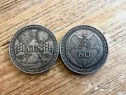 TWO Ouija Divination Coins, Yes Or No Decision Makers 1️⃣ 1.5 Inch