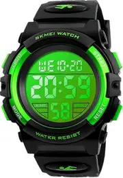 Kids Digital Sports Watch For Boys Girls, Boy Waterproof Casual Electronic Analog Quartz 7 Colorful Led Watche Qian High Quality