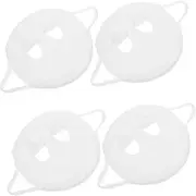 4pcs Compress Facial Tissue Firming Steam Anti Moisturize Towel Facemask Vapor Skin Cooling Aging Women Heated Care Facial Collagen Coral Fleece White