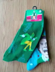 2 Pack ELF Mens Crew Socks Size 6-12 Buddie NEW NIP