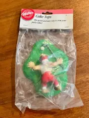 Vintage WILTON Cake Tops Topper Decoration Golf Golfer Blowing Ball Hole NIP