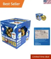 Chocolate Cocoa Bombs with Mini Marshmallows - Gourmet 4 Pack for Gifting