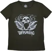 [The Offspring] Womens/Ladies Feathered Winged Skull T-Shirt