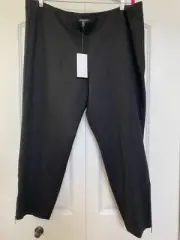 NWT Eileen Fisher Black Heavyweight Rayon Knit Straight Pants Womens 3X Zip Leg