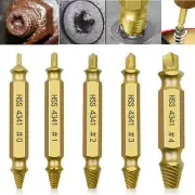 5pcs Fast Damaged Screw Extractor Speed Out Drill Bits Tool Broken Bolt Remover