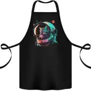 An Astronaut Cat in Outer Space Cotton Apron 100% Organic