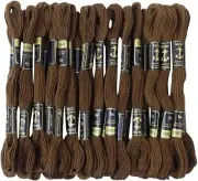 Anchor Stranded Cotton Thread for Cross Stitch/ Embroidery Color - Brown 905