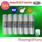 6 Pcs Active Carbon Block Filter Ro System Coconut Shell Omnipure 10" 5 Micron