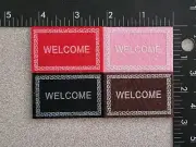 Dollhouse Miniature 1:12 Welcome Mat Front Back Door Rug Set Of 4 Mats Rugs