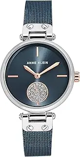 [Anne Klein] Women's Premium Crystal Accented Mesh Bracelet Watch