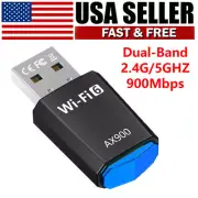 2.4/5GHz Wireless Network Card WiFi 6 Dual Band USB Adapter AX900 for PC Desktop