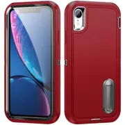 MCC Shockproof iPhone XR Case Cover Heavy Duty with Stand Apple iPhoneXR [Red+Black]