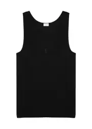 Saint Laurent Leo Logo-embroidered Wool Tank - Black XL