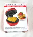 Nostalgia My Mini Valentine’s HEART Waffle Maker Electric 5” Red
