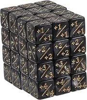 PLAFOPE 48pcs Acrylic Counter Dice Card Games and Math Learning Stackable Dice Counters for Tabletop Gaming Versatile Token Dices for Fun and Education