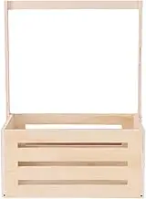 Handled Toddler Shower Wardrobe in Wood - Stylish Wooden Storage Basket | Multi-Use Baby Shower Closet Hamper, Wooden Toddler Wardrobe Organizer for Clothes, Bath Towels, for New Parents