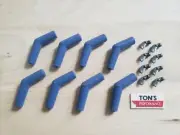(8) pack 45 Degree Spark Plug Wire Boots With Terminals Taylor Wire 8mm BLUE