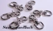 Swivel Toggle Lobster Claw Bolt 2 ¾" Nickel Plated Hook Snap Set of 6