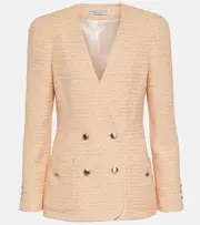 [Alessandra Rich] Alessandra Rich Bouclé cotton-blend jacket AU 6 yellow