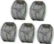 BIUDECO 5Pcs Head Net for Outdoor Fishing Bite Face Protection Netting Elasticated Neck for Easy Wear Fine Mesh for Camping and Hiking Activities
