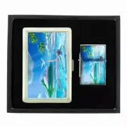 OCEAN VIEW D7 CIGARETTE CASE / WALLET & LIGHTER GIFT SET