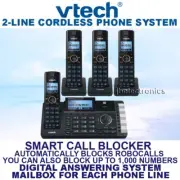 VTECH DS6251 DECT 6.0 2-LINE CORDLESS PHONE+3 CORDLESS HANDSET-SMART CALL BLOCK