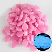 500 Pcs Glowing Rocks, Glow in The Dark Rocks for Outdoor Decor Garden Lawn Yard, Aquarium,Indoor Outdoor Decor for Garden Walkway Fish Tank Aquarium Vase Filler (Color : Purple 1)